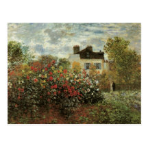 Monet's Garden at Argenteuil by Claude Monet Post Card