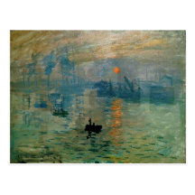 Monet's Impression Sunrise (soleil levant) - 1872 Post Cards
