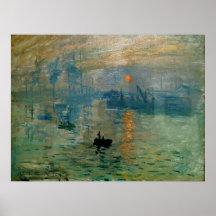 Monet's Impression Sunrise (soleil levant) - 1872 Poster