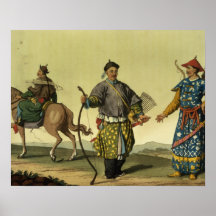 Mongolian Eight Flags soldiers from Ching's milita Poster