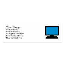 Monitor screen business cards