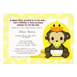 Monkey Baby Duckie Bath Shower Invitation invitations