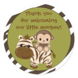 MONKEY Baby Shower blank label/seal Nali NJM#06A stickers