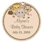MONKEY Baby Shower blank label/seal Nali NJM #07 stickers