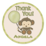 Monkey Baby Shower Envelope labels seals stickers