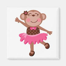 Monkey Ballerina Fridge Magnet