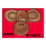 Monkey Birthday Card