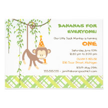Monkey Birthday Invitation