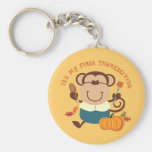 Monkey Boy 1st Thanksgiving Keychain