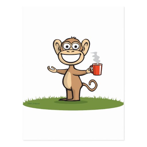 Monkey Coffee Post Card