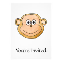 Monkey Custom Invitations