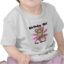 Monkey Girl 1st Birthday Tshirts and Gifts