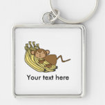 Monkey on bananas keychain