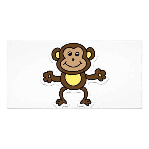 monkey personalized photo card