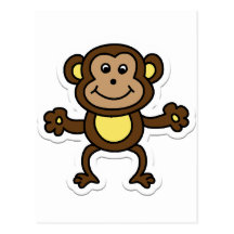 monkey postcard