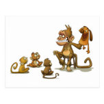 Monkey Puppet Postcard
