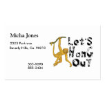 Monkey Says Let's Hang Out Business Card Templates