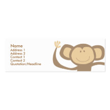 Monkeying Around Skinny Profile Cards Business Cards