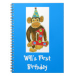 Monkey's First Birthday Notebook