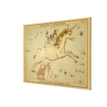 Monoceros - Vintage Astronomical Star Chart Image Gallery Wrapped Canvas