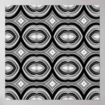 Monochrome Abstract Pattern. Posters