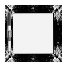 Monochrome Fern Pattern. Dry-Erase Boards