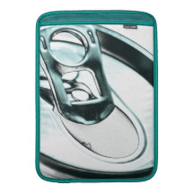 Monochrome Metalic Blue Opened Beverage Can Top Sleeve For MacBook Air