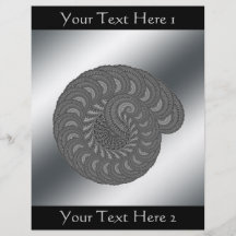 Monochrome Spiral Graphic. Full Colour Flyer