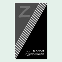 Monogram Angles Grey Business Card business cards