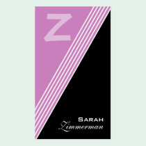 Monogram Angles Lilac Business Card business cards