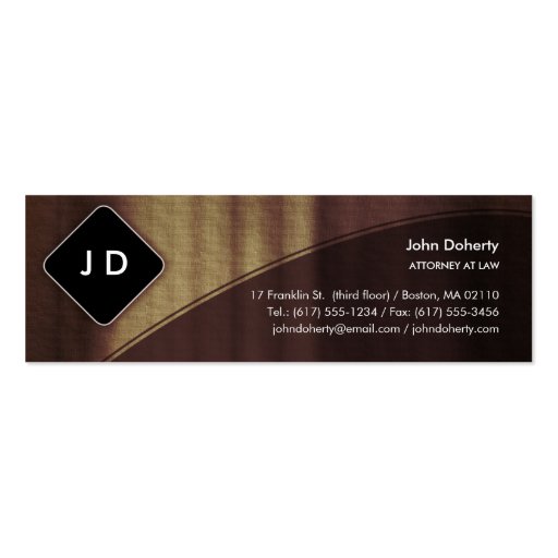 Monogram Attorney at Law - Business Card
