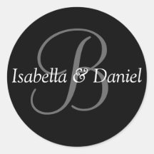 Monogram B Wedding Seal Sticker
