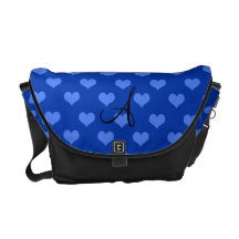 Monogram blue hearts commuter bags