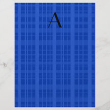 Monogram blue plaid custom flyer