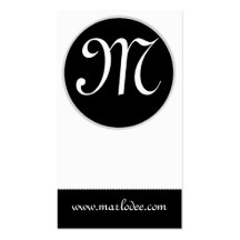 Monogram Business Card :: Black & White Minimal