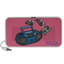 monogram Cassette player boombox iPhone Speaker
