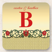 Monogram Cork Coaster
