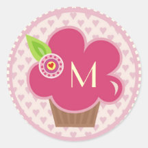 MONOGRAM CUPPYCAKE CUTIE STICKER