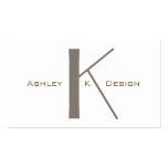 Monogram Custom Graphic Arts Plain Business Card