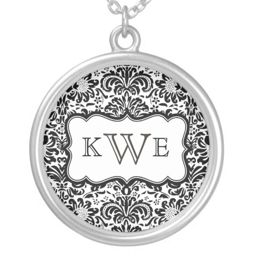 Monogram Damask Necklace
