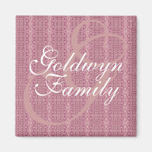 Monogram (Dusty Rose) Family Magnet
