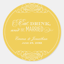 Monogram Favour Sticker | Eat. Drink & Be Married