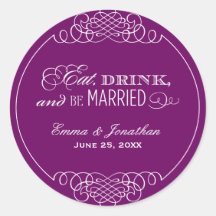 Monogram Favour Sticker | Eat. Drink & Be Married