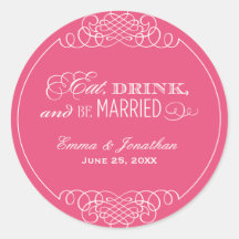 Monogram Favour Sticker | Eat. Drink & Be Married