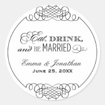 Monogram Favour Sticker | Eat. Drink & Be Married