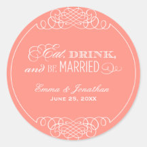 Monogram Favour Sticker | Eat. Drink & Be Married