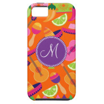 Monogram Fiesta Party Sombrero Cactus Limes Pepper iPhone 5 Cover