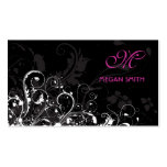 Monogram Floral Grunge Business Card