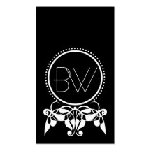 Monogram Flourish [black] Business Cards