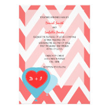 Monogram Hot Air Balloon Design Wedding Invite 5x7